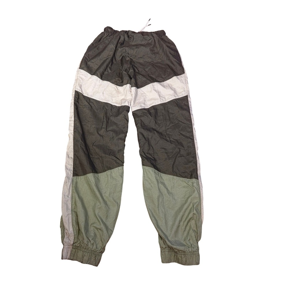 Champion Vintage Y2K Colorblock Nylon Windbreaker Track Pants Olive/Black SZ S